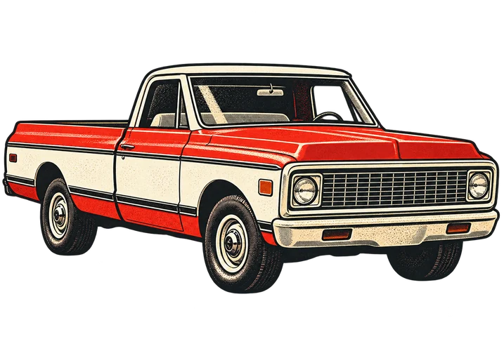 Retro Ford truck category artwork